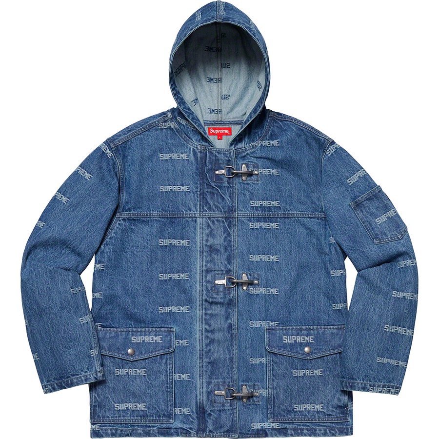 Supreme Logo Denim Turnout Jacket Blue - Novelship