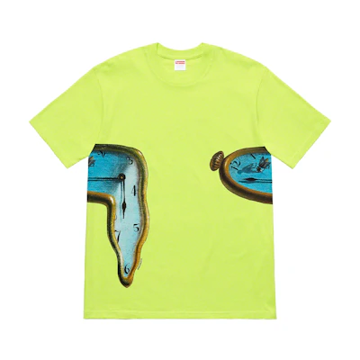 Supreme The Persistence of Memory Tee Neon Green