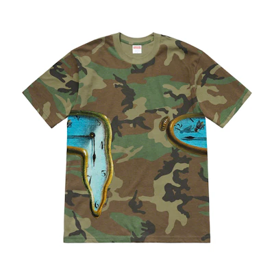 Supreme The Persistence of Memory Tee Woodland Camo