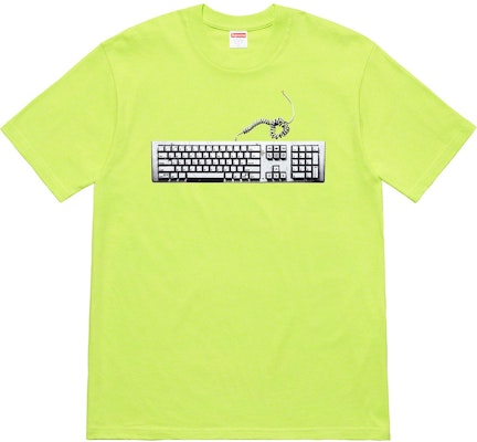 Supreme Keyboard Tee Neon Green Buy Supreme Keyboard Tee Neon Green