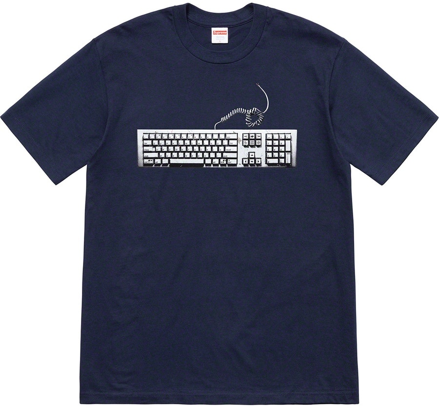 supreme-keyboard-tee-navy