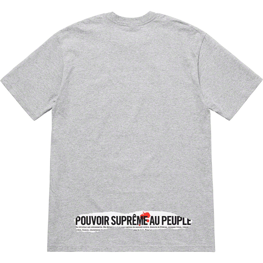 Supreme Headline Tee Heather Grey - Novelship