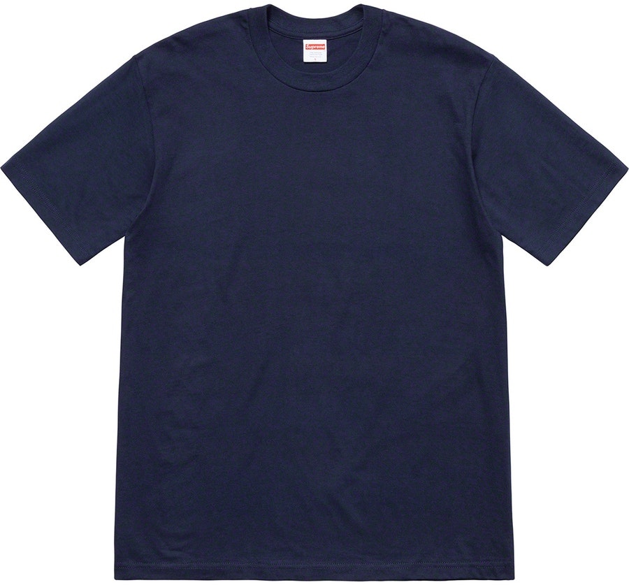 supreme-headline-tee-navy