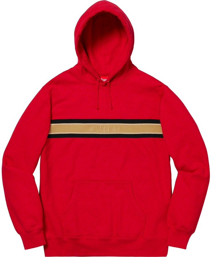 supreme-chest-stripe-logo-hooded-sweatshirt-red