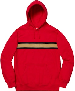 Supreme 胸前條紋標誌帽T 紅色款 Buy Supreme 胸前條紋標誌帽T 紅色款