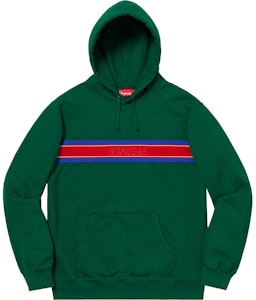 Supreme 胸前條紋標誌連帽衫 深綠色 Buy Supreme 胸前條紋標誌連帽衫 深綠色