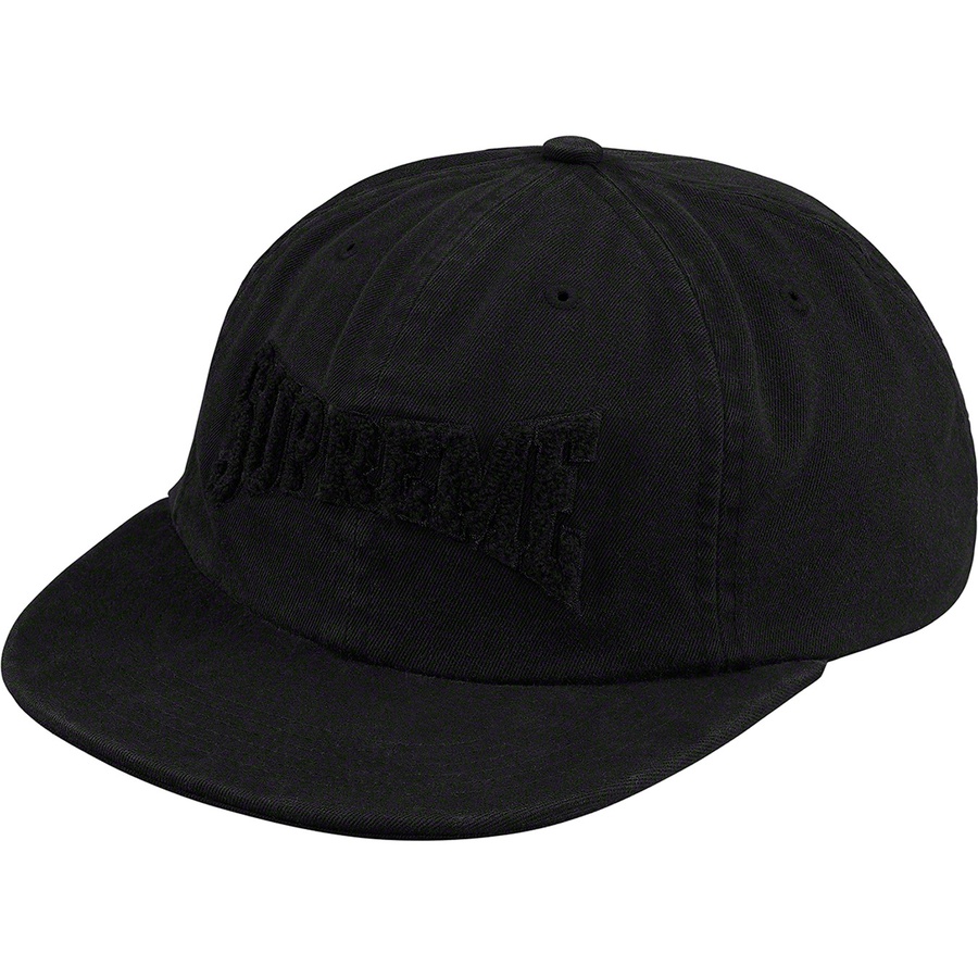 Supreme Chenille Logo 6 Panel Black Novelship