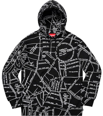 Supreme Gonz Embroidered Map Hooded Sweatshirt Black Buy Supreme Gonz Embroidered Map Hooded Sweatshirt Black
