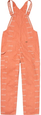 Supreme Logo Denim Overall Orange Order Supreme Logo Denim Overall Orange