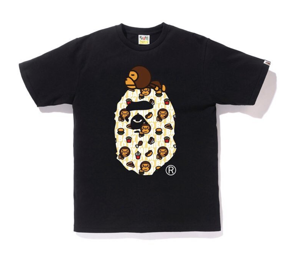 Buy BAPE Milo 大猩猩黑色垃圾食品T恤