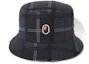 Order BAPE Logo Check Hat Black