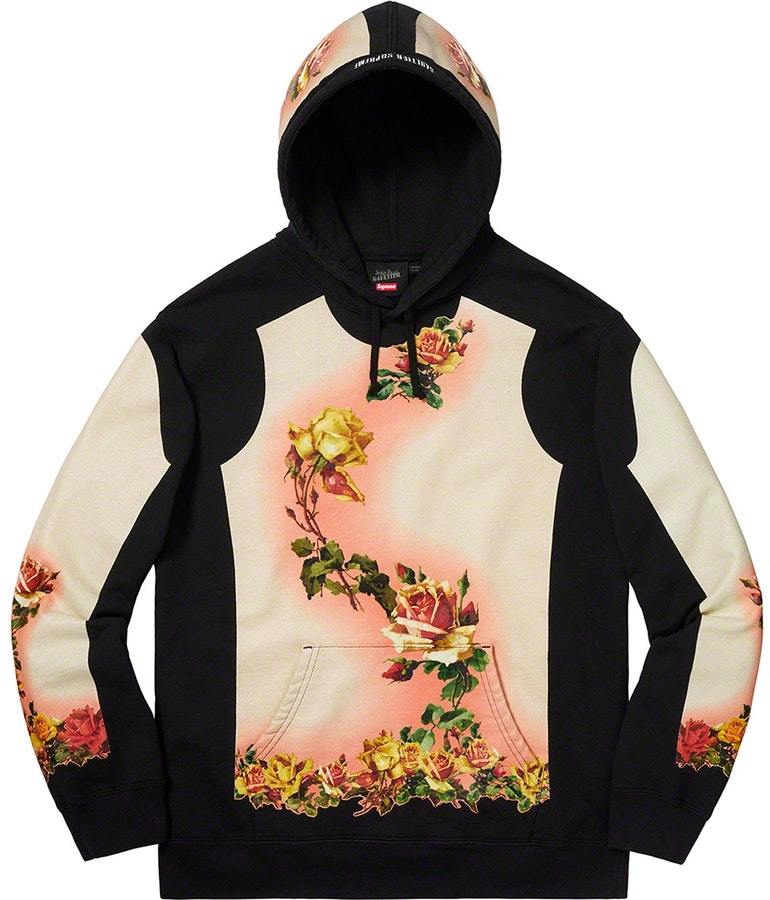 supreme-jean-paul-gaultier-floral-print-hooded-sweatshirt-black