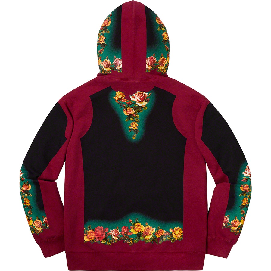 Supreme Jean Paul Gaultier Floral Print Hooded Sweatshirt Cardinal 圖 2
