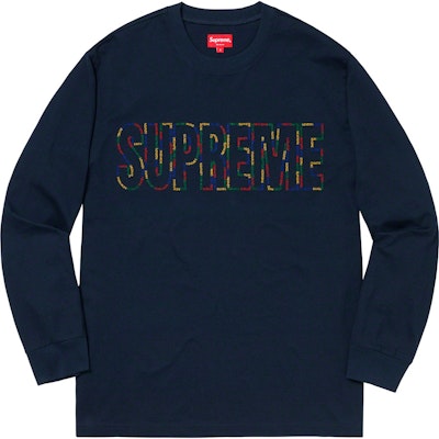 Supreme International L/S Tee Navy Buy Supreme International L/S Tee Navy