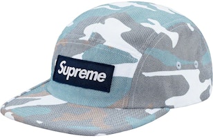Supreme Washed Out Camo Camp Cap Blue Camo
