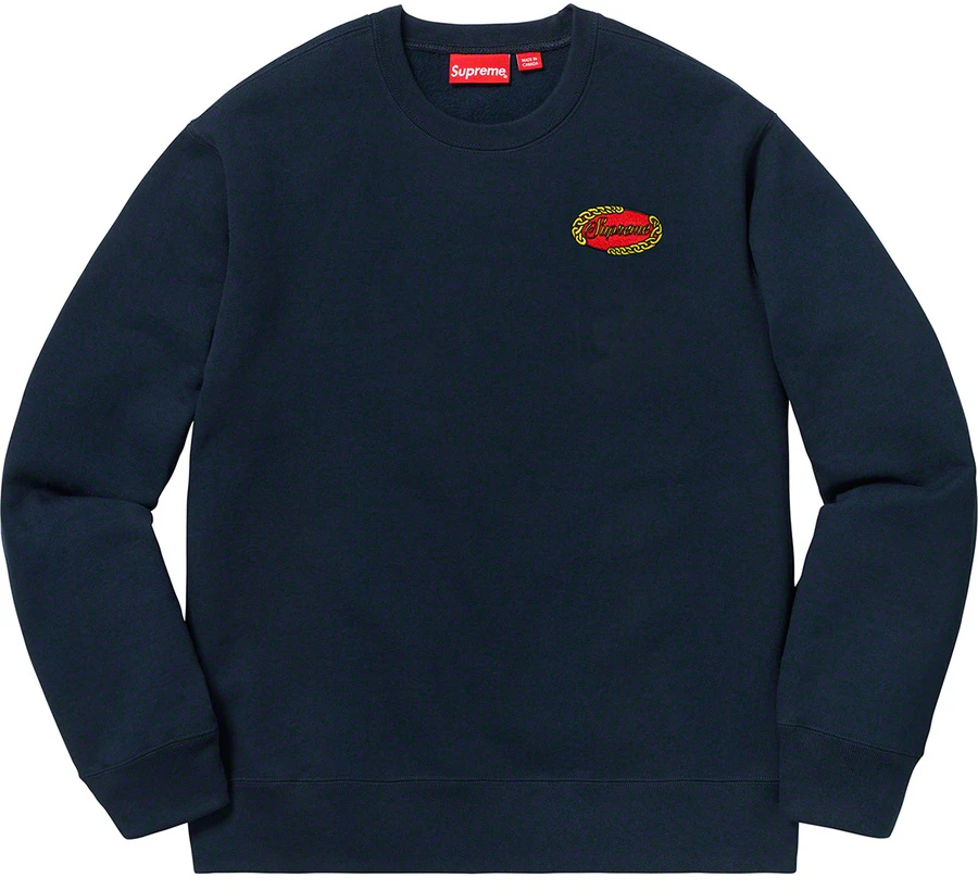 supreme-chain-logo-crewneck-navy