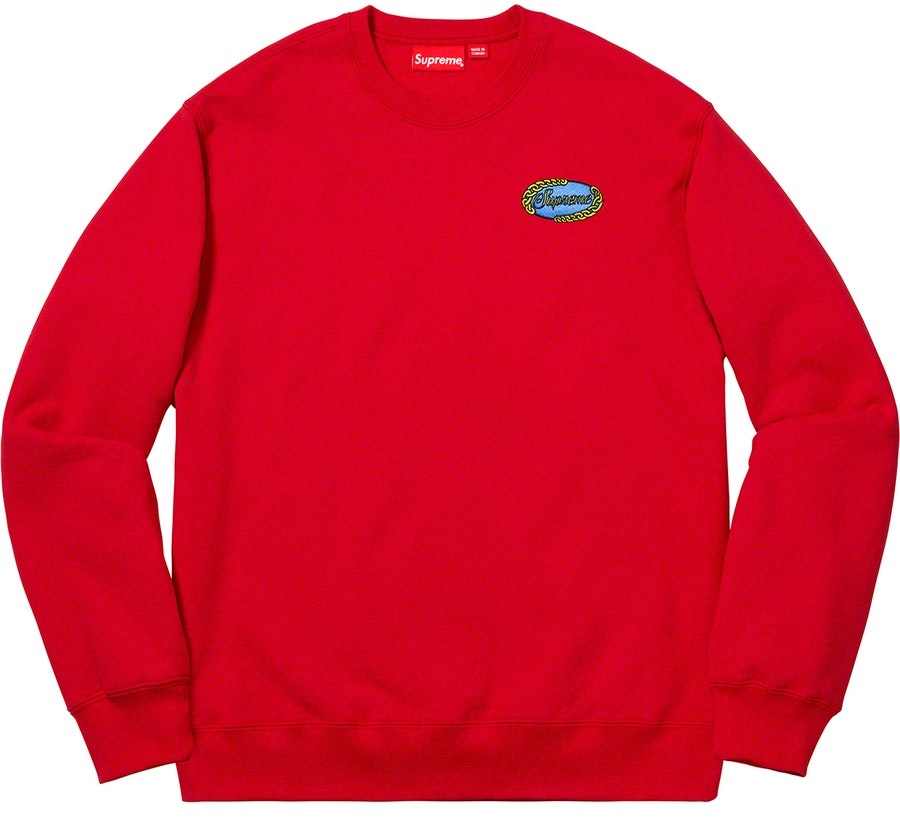 supreme-chain-logo-crewneck-red