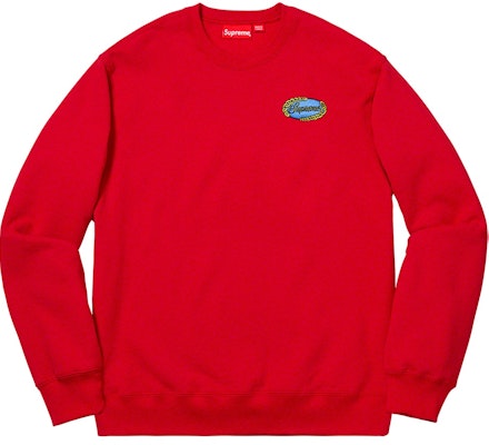 Supreme Chain Logo Crewneck Merah Buy Supreme Chain Logo Crewneck Merah