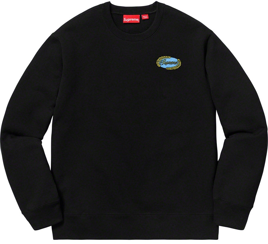 supreme-chain-logo-crewneck-black