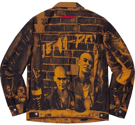 슈프림 장 폴 고티에 퍽 레이시즘 트러커 재킷 골드 Order 슈프림 장 폴 고티에 퍽 레이시즘 트러커 재킷 골드