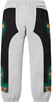 Supreme Jean Paul Gaultier Floral Print Sweatpant Heather Grey Lookbook Supreme Jean Paul Gaultier Floral Print Sweatpant Heather Grey