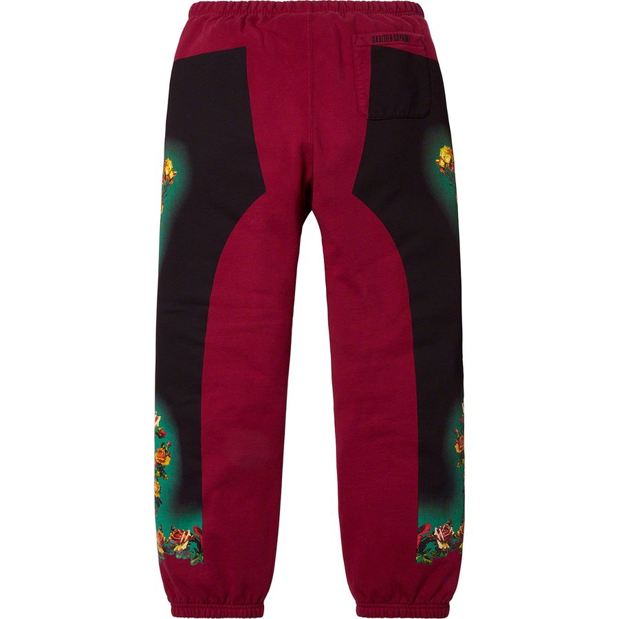 Supreme Jean Paul Gaultier Floral Print Sweatpant Cardinal 圖 3