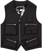 Supreme Jean Paul Gaultier Pinstripe Cargo Suit Vest Black