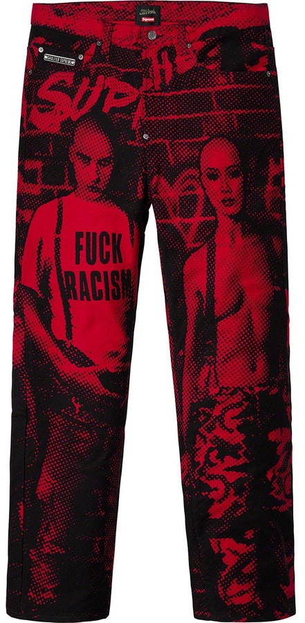 supreme-jean-paul-gaultier-fuck-racism-jeans-red
