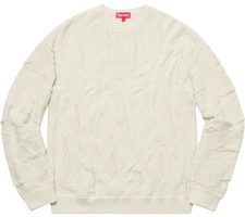 Supreme Textured Pattern Sweater Cream Supreme Textured Pattern Sweater Cream