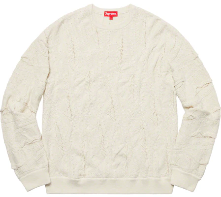 Supreme Textured Pattern Sweater Cream Buy Supreme Textured Pattern Sweater Cream