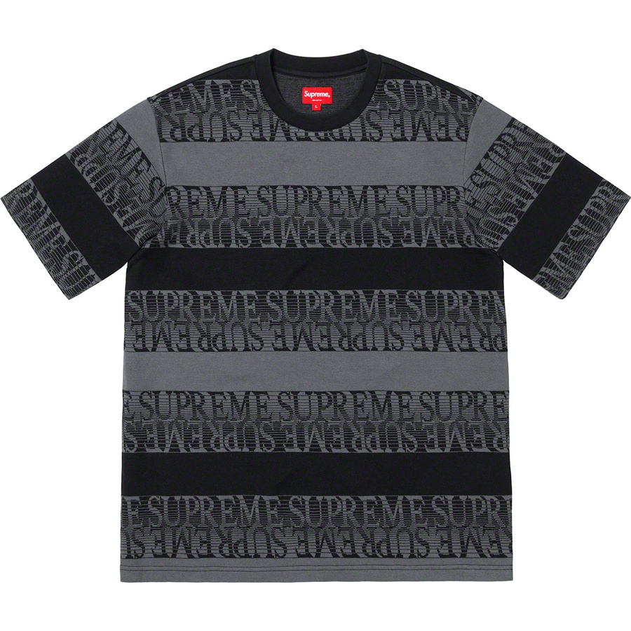 supreme Text Stripe Jacquard S/S Top teeトップス