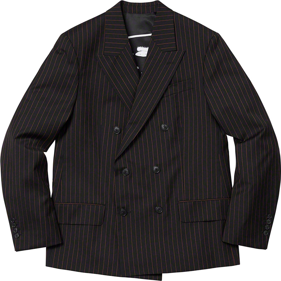 Supreme Jean Paul Gaultier Pinstripe Double Breasted Blazer Black