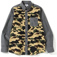 BAPE 1st Camo Chambray BD Shirt Yellow BAPE 1st Camo Chambray BD Shirt Yellow