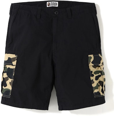 BAPE 1st Camo 6 Pockets Shorts Black Buy BAPE 1st Camo 6 Pockets Shorts Black
