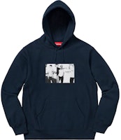 Supreme Classic Ad Hooded Sweatshirt Navy