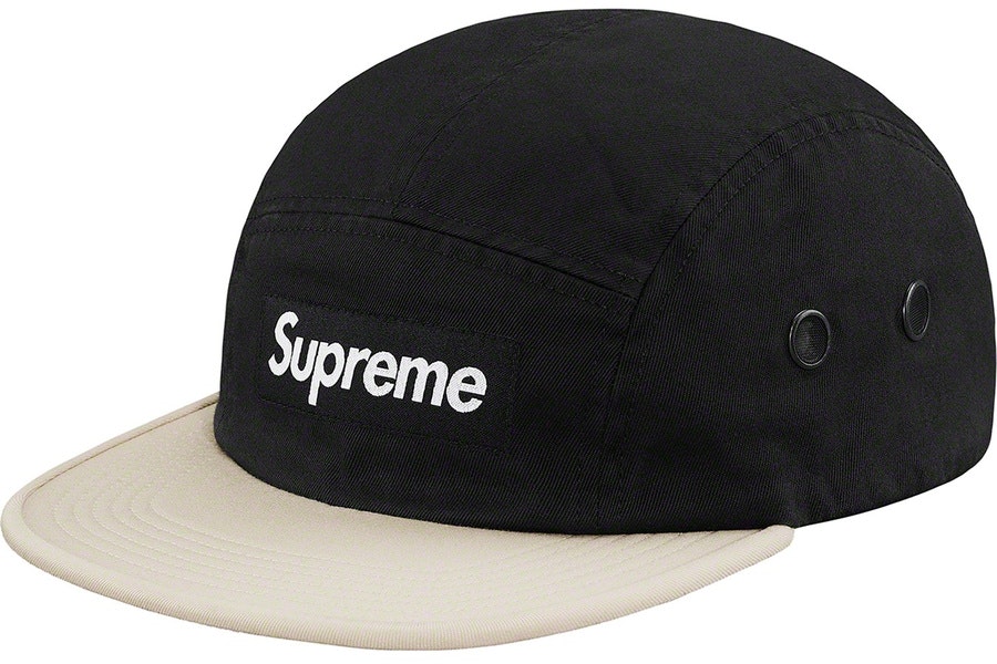 supreme-2-tone-camp-cap-black