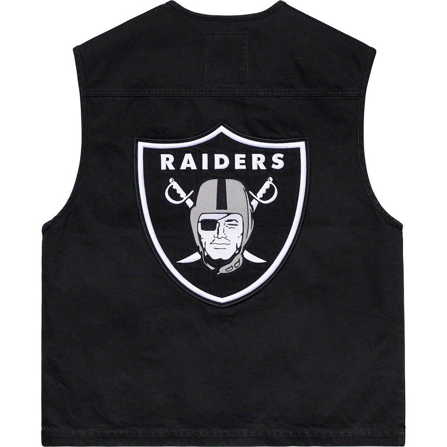 Supreme NFL Raiders 47 Brand Denim Vest Black - Novelship