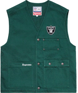 Supreme NFL 突袭者队 47 品牌牛仔马甲 深绿色 Buy Supreme NFL 突袭者队 47 品牌牛仔马甲 深绿色