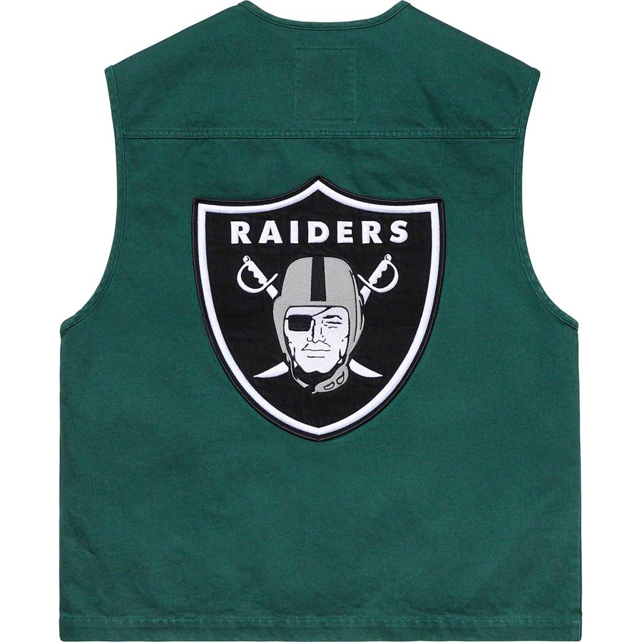 Order Chaleco de Mezclilla Verde Oscuro Supreme NFL Raiders 47 Brand