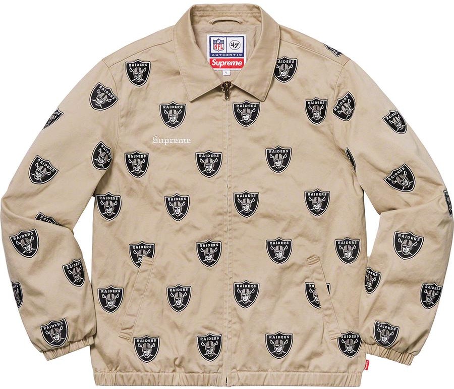 supreme-nfl-raiders-47-brand-embroidered-harrington-jacket-khaki
