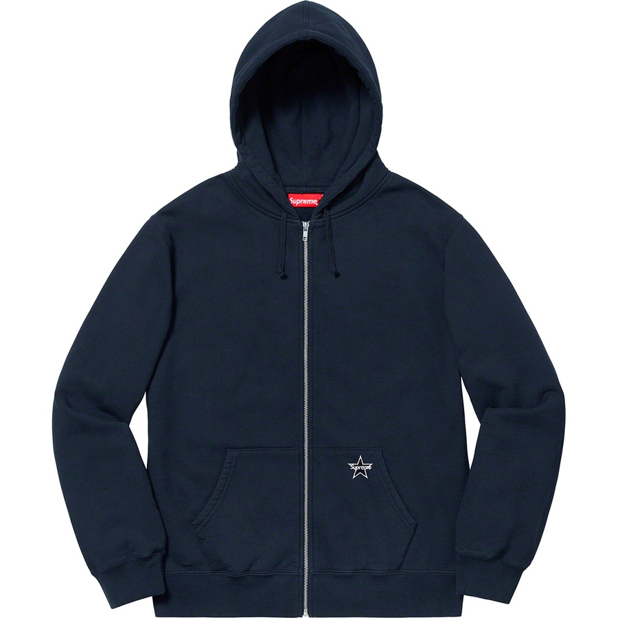 Supreme Star Zip Up Sweatshirt Navy - Novelship