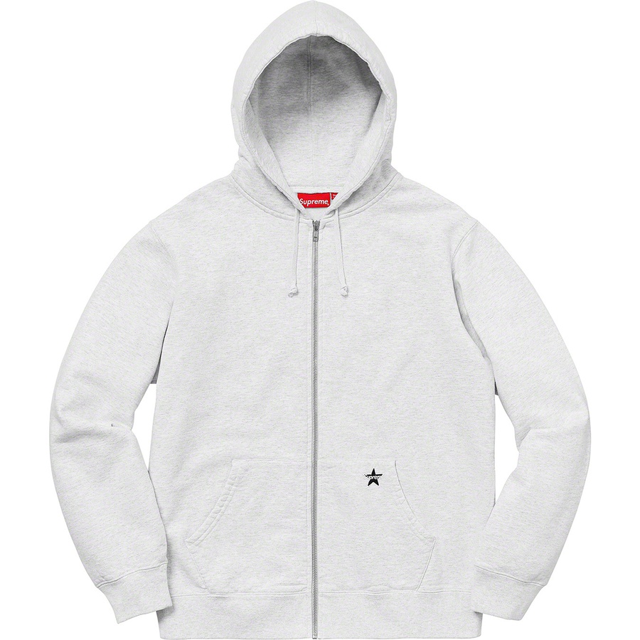 Supreme Star Zip Up Sweatshirt Ash Grey - Novelship