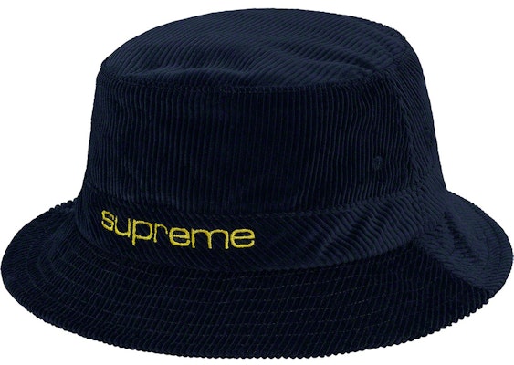Supreme 燈芯絨迷你標誌水桶帽 海軍藍 Buy Supreme 燈芯絨迷你標誌水桶帽 海軍藍