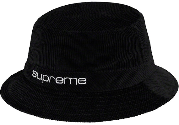 Supreme 灯芯绒小标志黑色渔夫帽 Buy Supreme 灯芯绒小标志黑色渔夫帽
