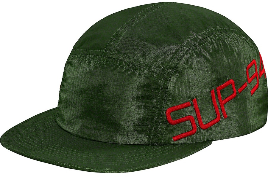 supreme-side-logo-camp-cap-green