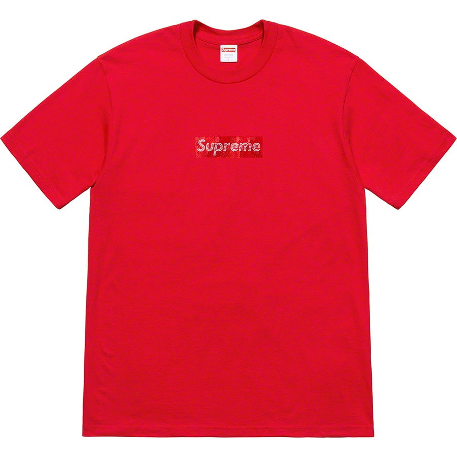 Supreme x Swarovski Box Logo Tee Red - Novelship