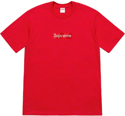Supreme x Swarovski Camiseta Box Logo Roja Buy Supreme x Swarovski Camiseta Box Logo Roja