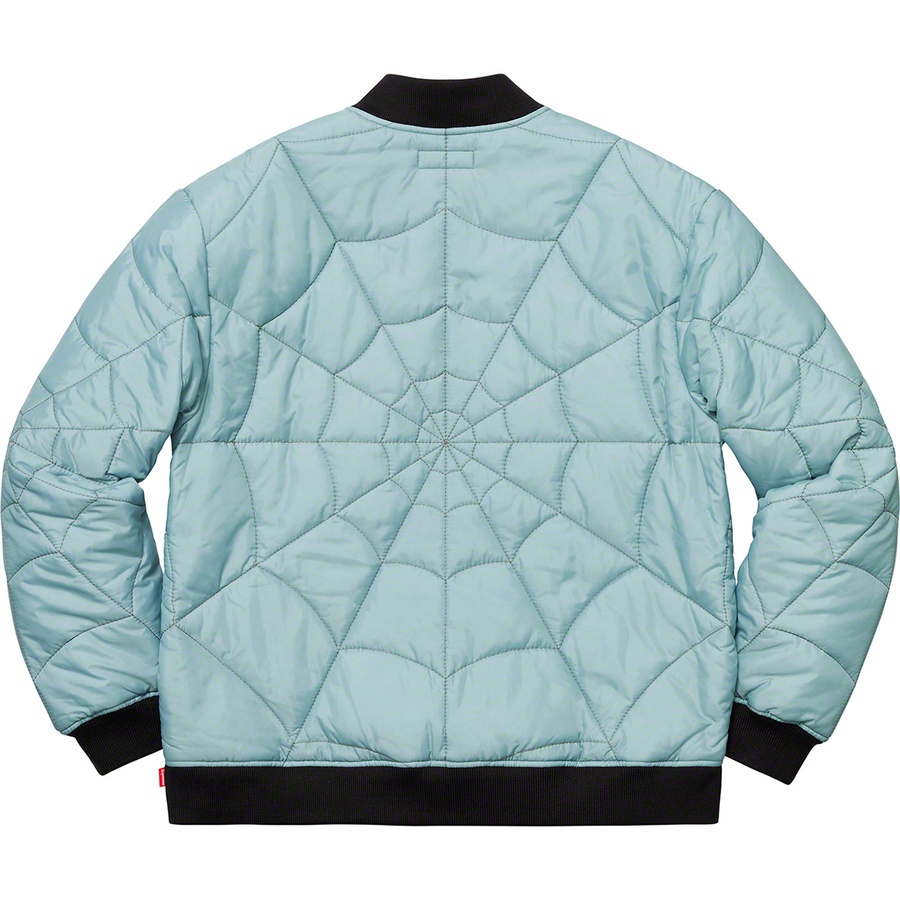 Supreme Spider Web Quilted Work Jacket Ice - Novelship