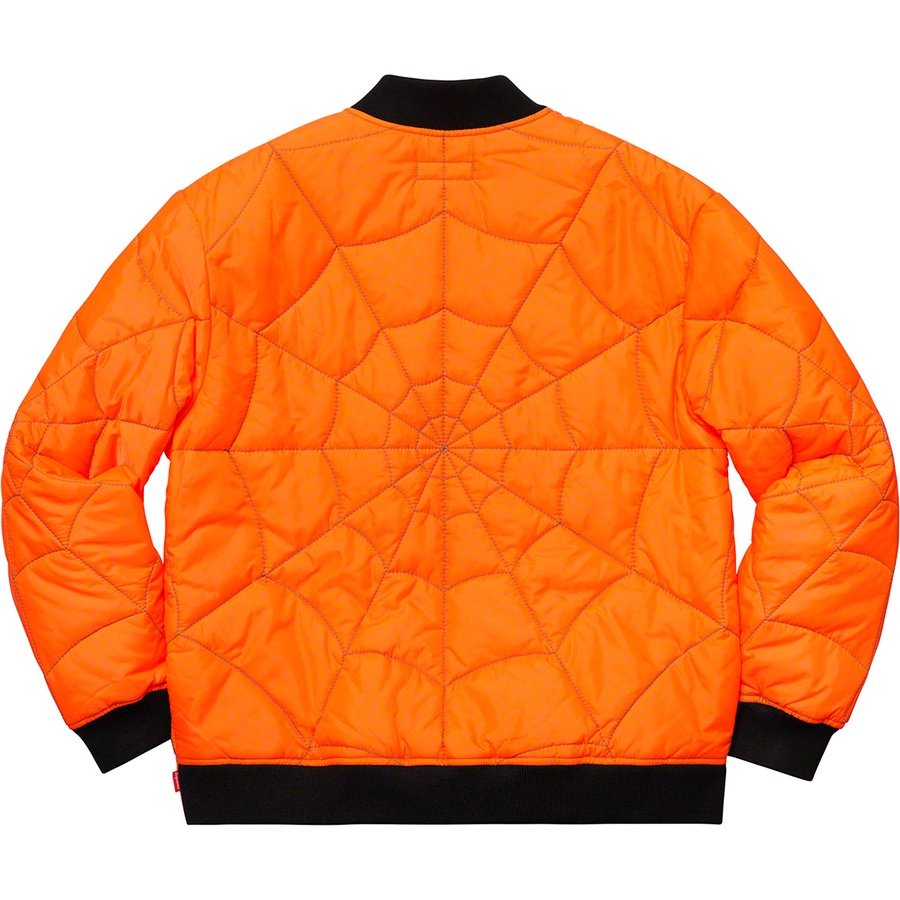 Supreme Spider Web Quilted Work Jacket Orange - Novelship