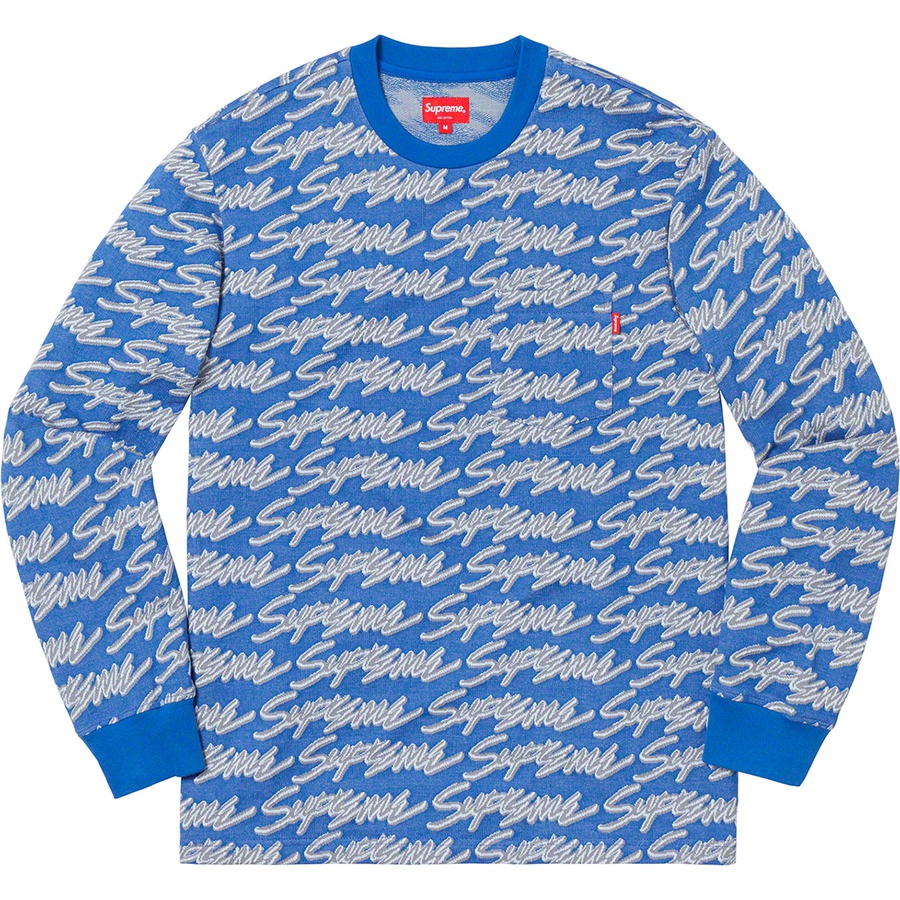 Supreme Signature Logo L/S Pocket Tee-